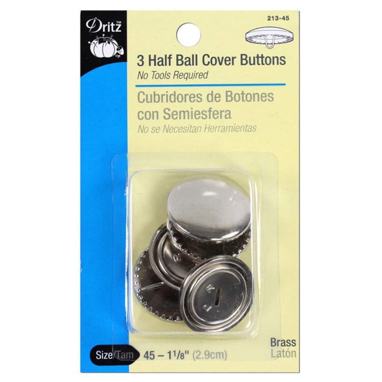 Dritz&#xAE; Half Ball Cover Buttons, Size 45
